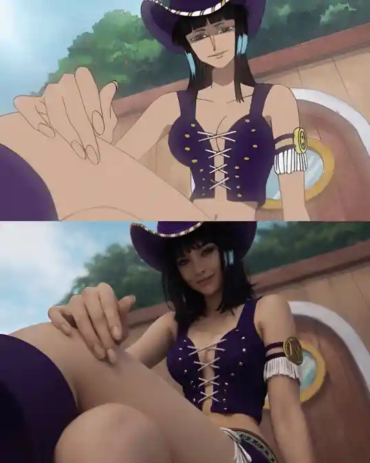 AI还原《海贼王》经典名场面：罗宾上船瞬间震撼全网